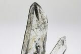 Quartz Crystals On Sparkling Bladed Hematite - Lechang Mine #225997-3